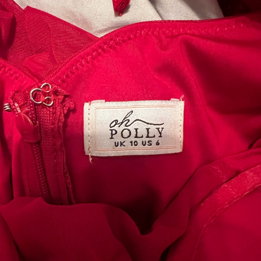 Oh Polly Red Long Sleeve Dress - Picture 8 of 8